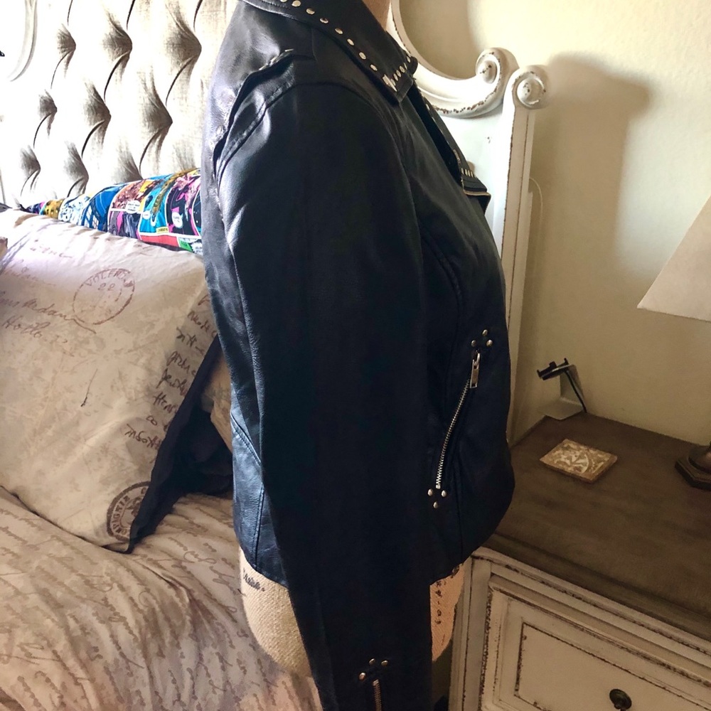 Philosophy Studded Leather Jacket - image 4